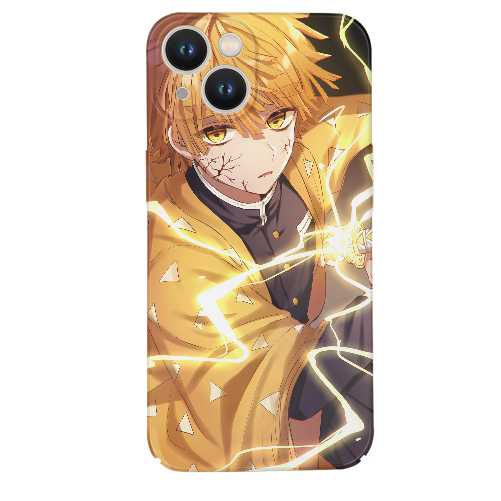 （画像用） 鬼滅の刃（きめつのやいば）我妻 善逸／あがつま ぜんいつ Agatsuma Zenitsu 【iPhone 14シリーズ対応】ハードケース